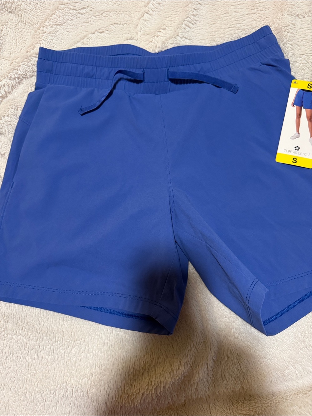 Blue Athletic Drawstring Shorts